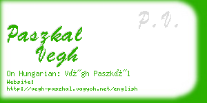 paszkal vegh business card